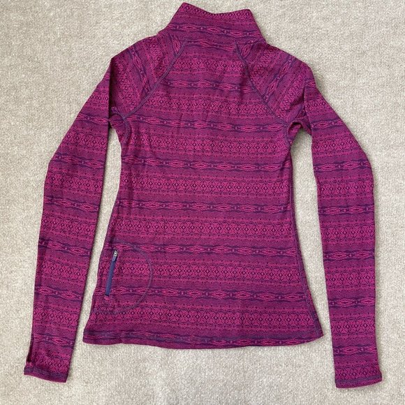 Eddie Bauer Quarter Zip Womens Small Purple Pink Knit Top Shirt Sweater Pullover - Picture 8 of 9